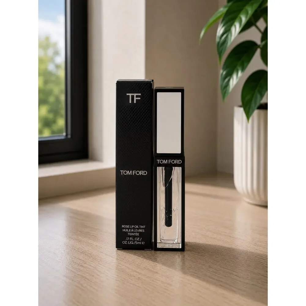 $60 New Tom Ford Rose Lip Oil Tint Gloss 5ml Clear Hydrating Luxury Lip Oil